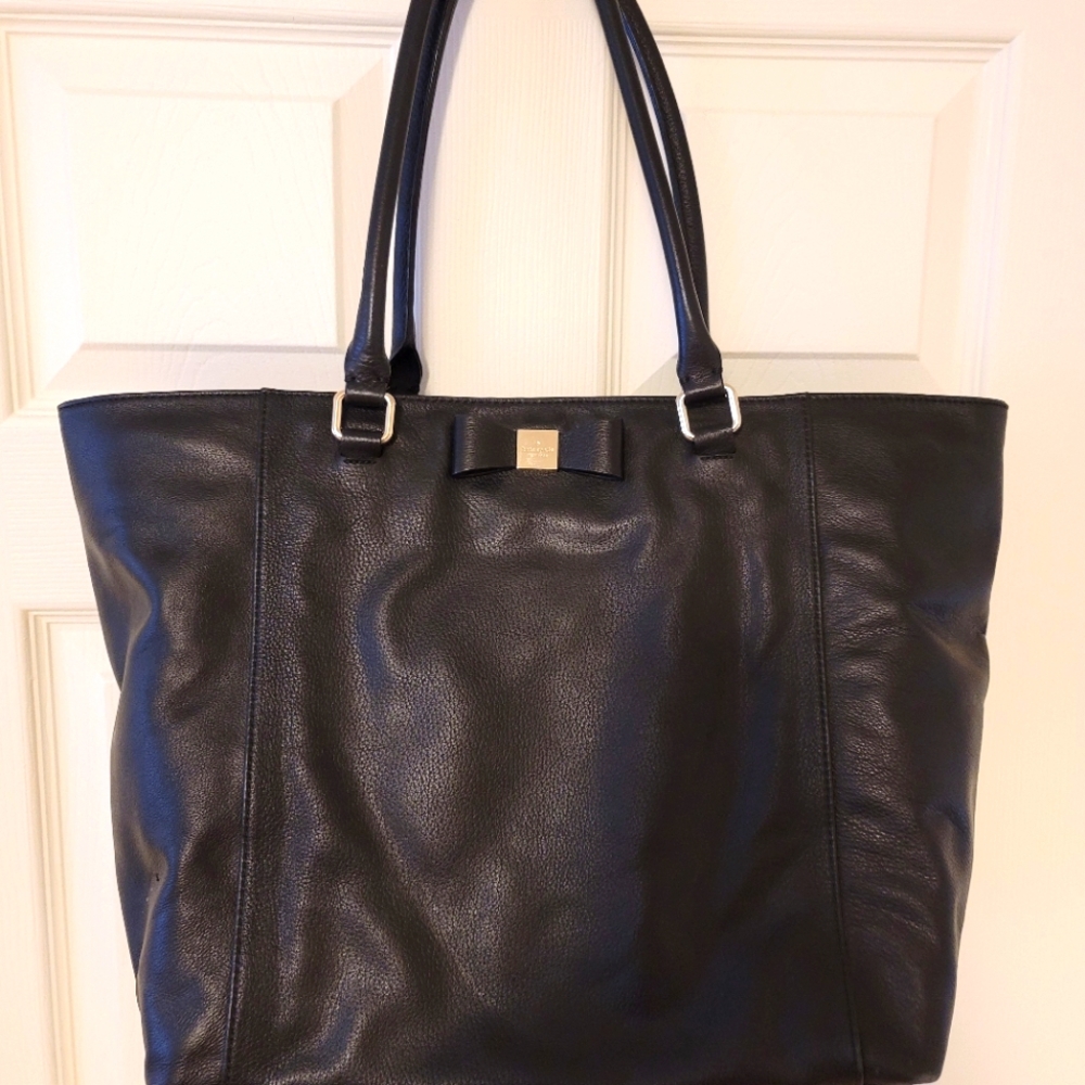 Kate spade leather bow tote large diaper bag
